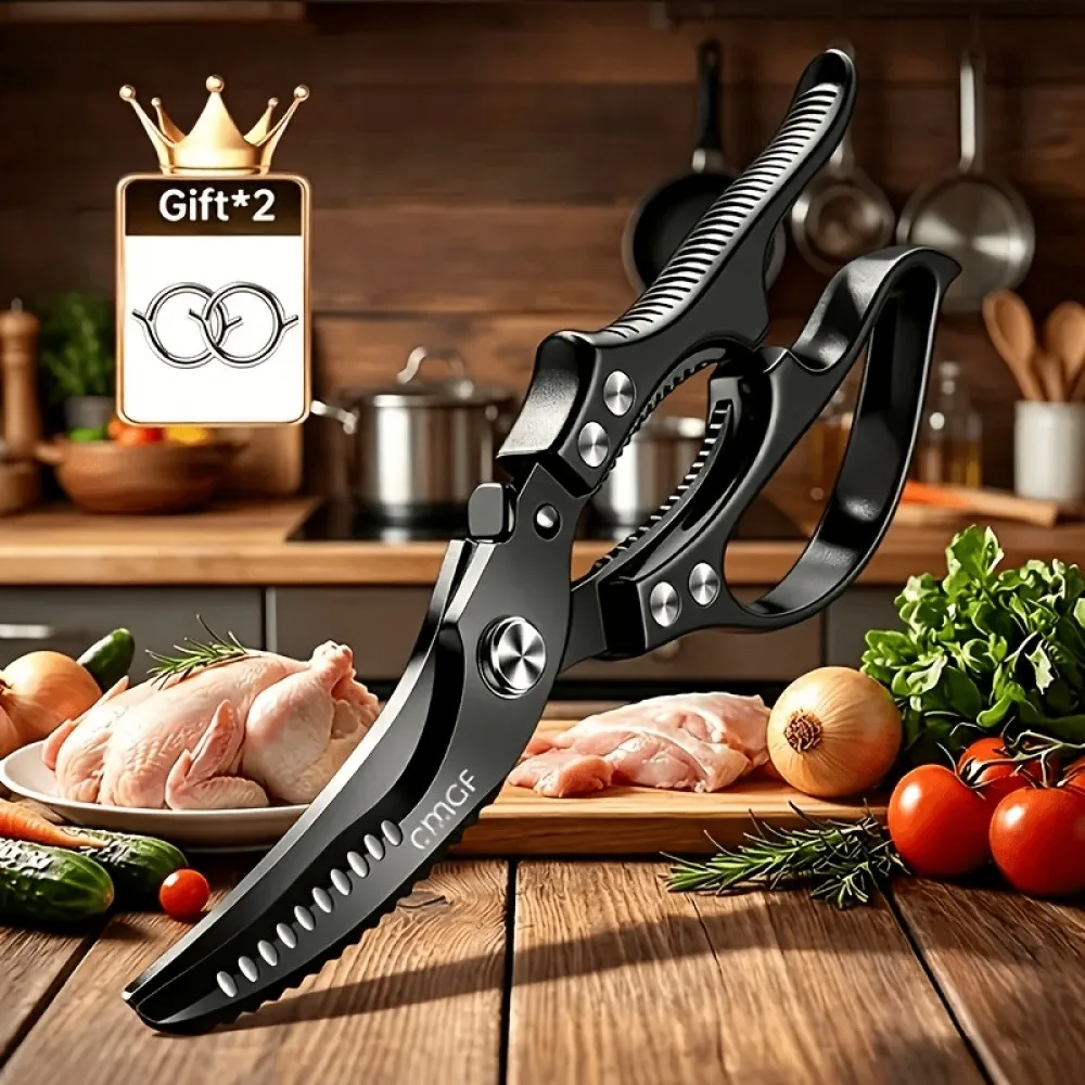 Multi-Functional Kitchen Scissors And Two Different Black Peelers, Kitchenware 1,3pcs, Stainless Steel Blade Kitchen Tool
