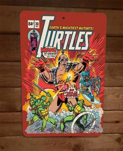 Krang the Conqueror Turtles Villain  Metal Wall Sign