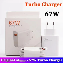 Original 67W USB Super Fast Charger Power Adapter 6A Type-C Cable Quick Charge Applicable to Xiaomi Huawei Poco Redmi