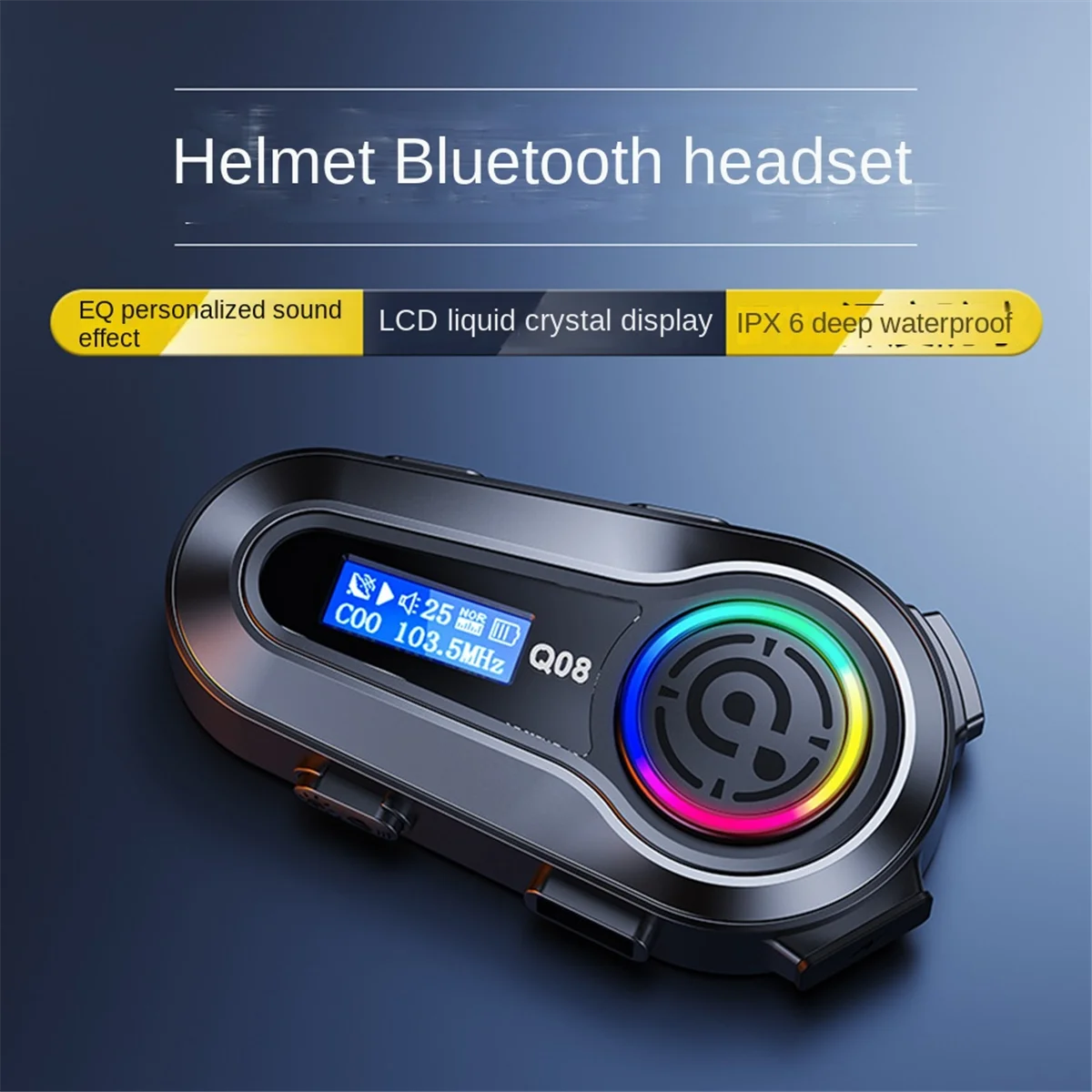 Q08 Motorcycle Helmet Bluetooth Headset Car Bluetooth Headset Waterproof Noise Reduction Automatic Answer