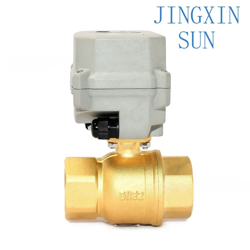 11/4 inch -2 inch miniature electric ball valve normally closed normally open brass straight ball valve DN32-DN50