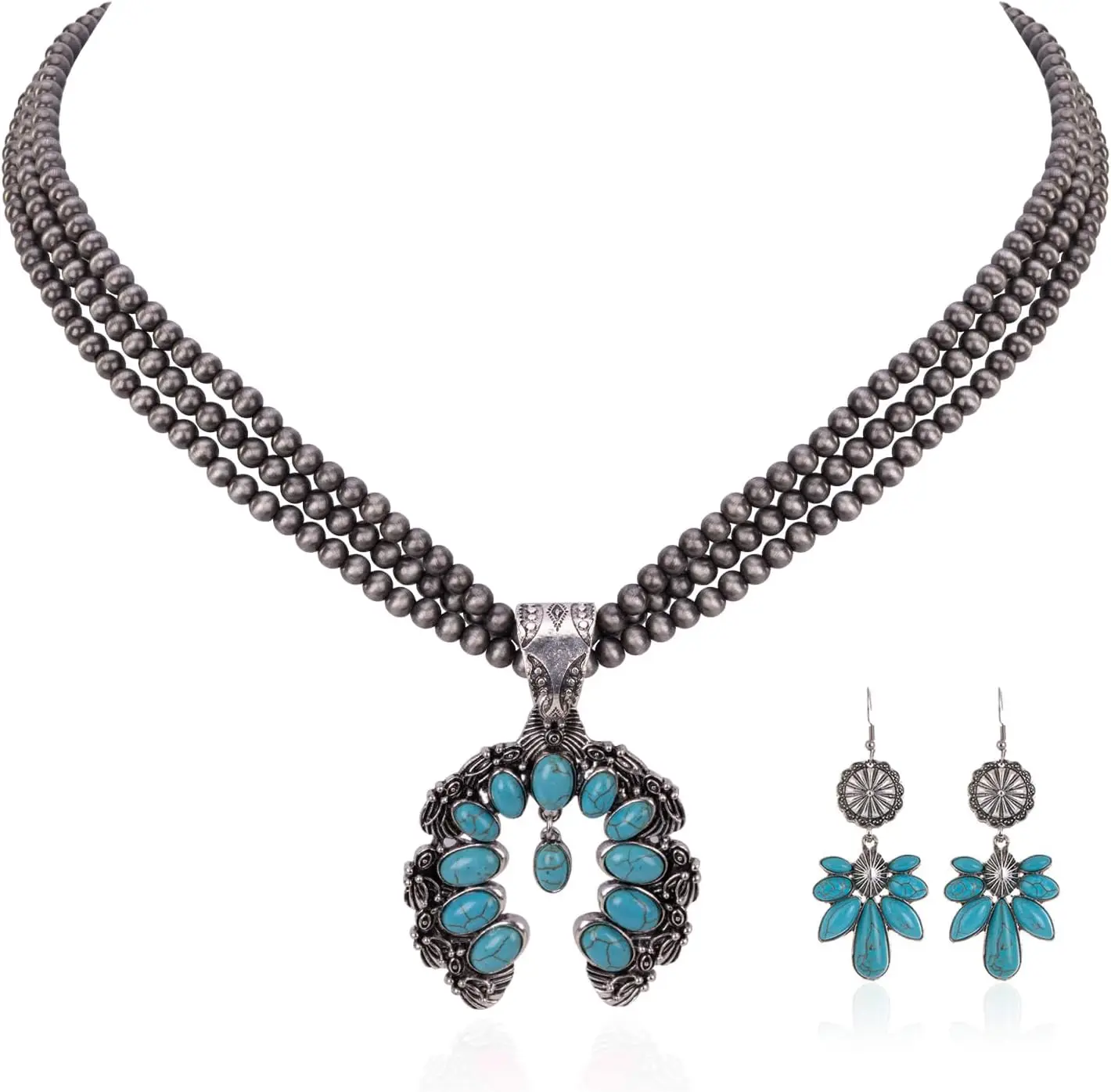 

Набор украшений в стиле вестерн от Rustic Couture для женщин: винтажное колье и серьги в стиле ковбойши.