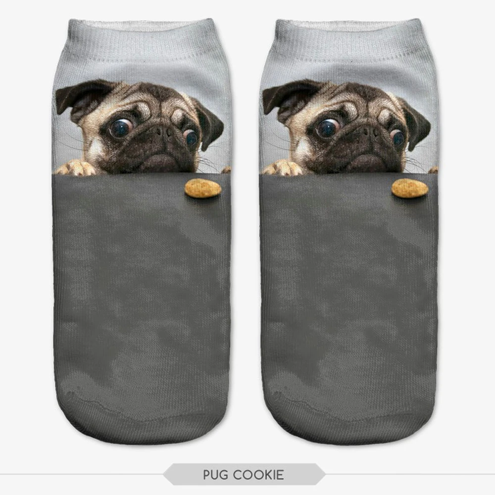 Neue 3D-Gedruckte Trendige Unisex Niedrige Knöchelsocken, Damen Casual Tier-Socken, Weihnachtsgeschenk, Dropshipping – Detail 3
