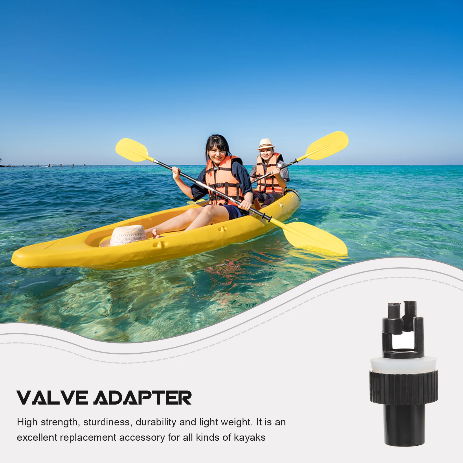 

2Pcs Valve Adapter Anti-Leakage Valve Adapter for Kayak Inflatable Boat Tool Boat Supplies Kayak Tool
