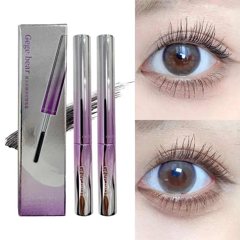 Gege bear Mascara volumizzante in fibra - Lunga durata, senza sbavature, allungamento e arricciatura, aspetto naturale