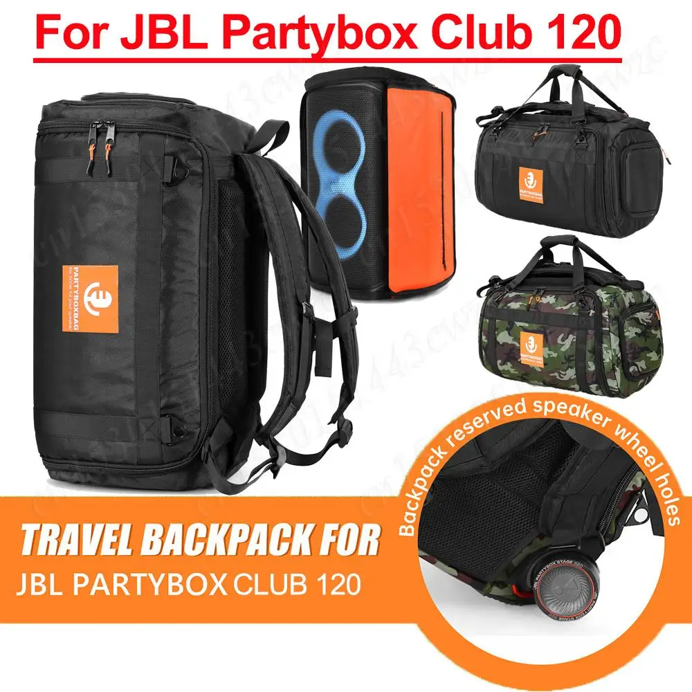 For JBL Partybox Club 120 Speaker Bag Travel Case Speaker Carry Tote Bag Backpack Waterproof Travel Storage Case Storage Bag