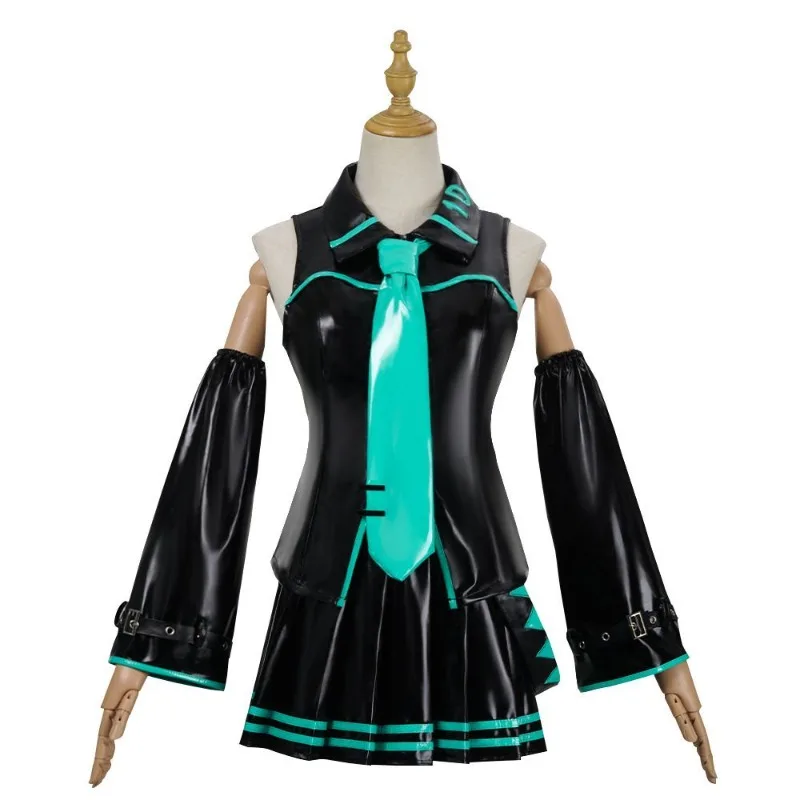 hatsune-miku-black-patent-leather-cos-suit-hatsune-official-suit-cosplay-two-dimensional-anime-role-playing-costume-cute-gift