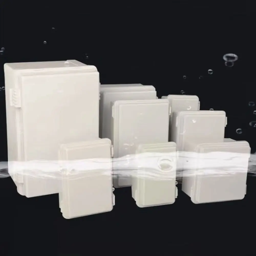 IP67 Electrical Junction Box Waterproof White Outdoor Sealed Switch Power Case Enclosure With Hasp Plastic Distribution Boxes