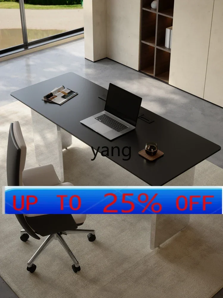 

LMM Stone Plate Desk Home Study Desk Modern Minimalist Designer Computer Desk Internet Celebrity Office Table