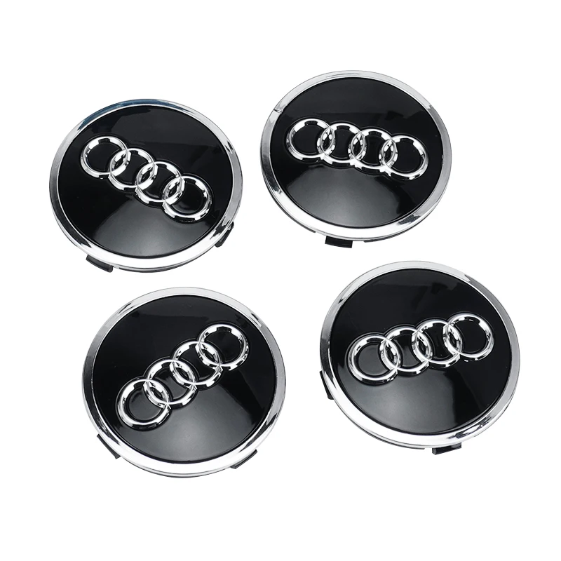 60/61/68/69mm Audi Emblem Badge Car Wheel Center Hub Cap Covers Auto Rim Cover For Audi TT Q2 Q3 Q4 Q5 Q6 Q7 Q8 A3 A4 A5 A6 A7