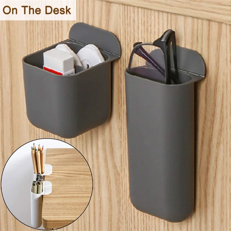 

Top-Pasteable Pc Screen Pen Holder Desktop Storage Boxes Desk Pen Pencil Organizer Office Storage School