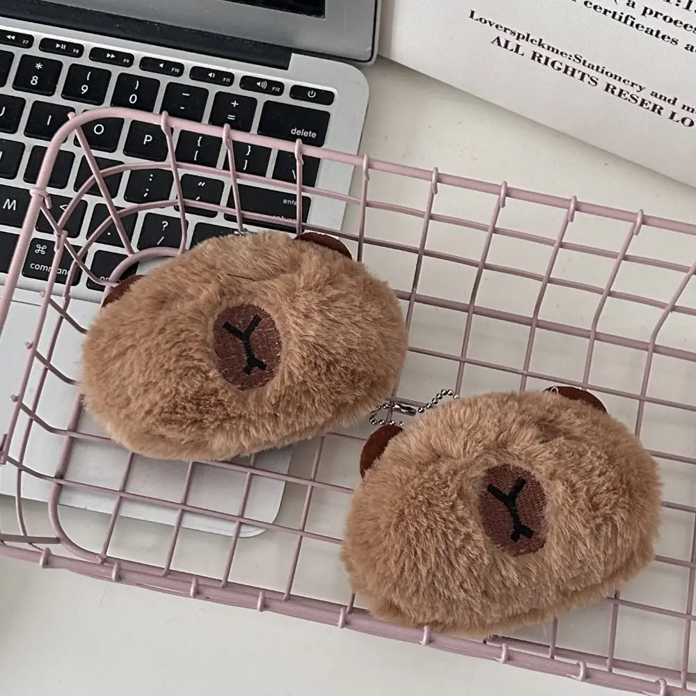 

Funny Soft Squeeze Capybara Keychain Cute Creative Squeak Capibara Doll Plush Stuffed Keyring Chirping Kapibara Pendant Kids