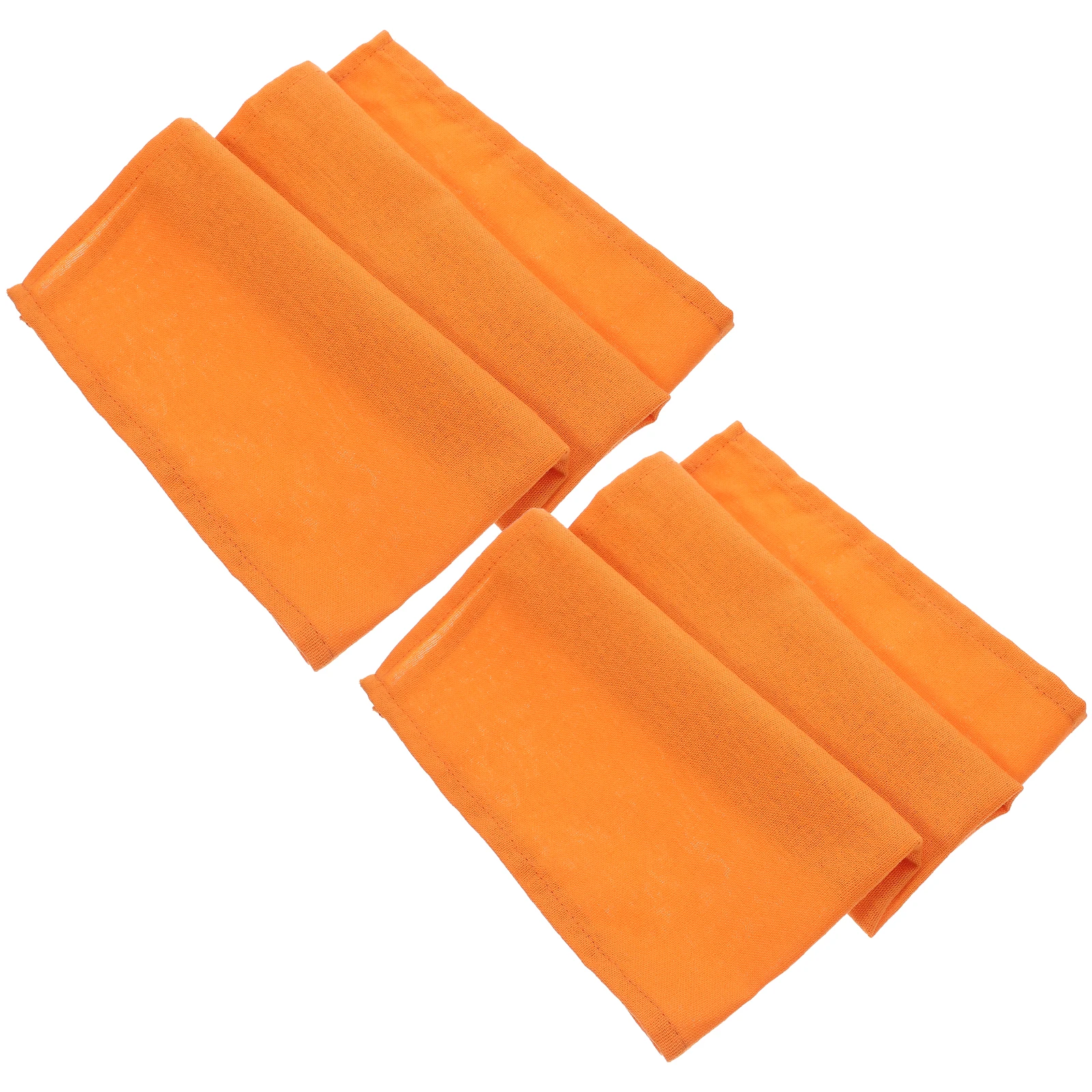 

2Pcs Heat-Resistant Table Mat Non-Slip Washable Placemat for Dining Room Kitchen Decorative Photo Prop Orange Dinner Napkins