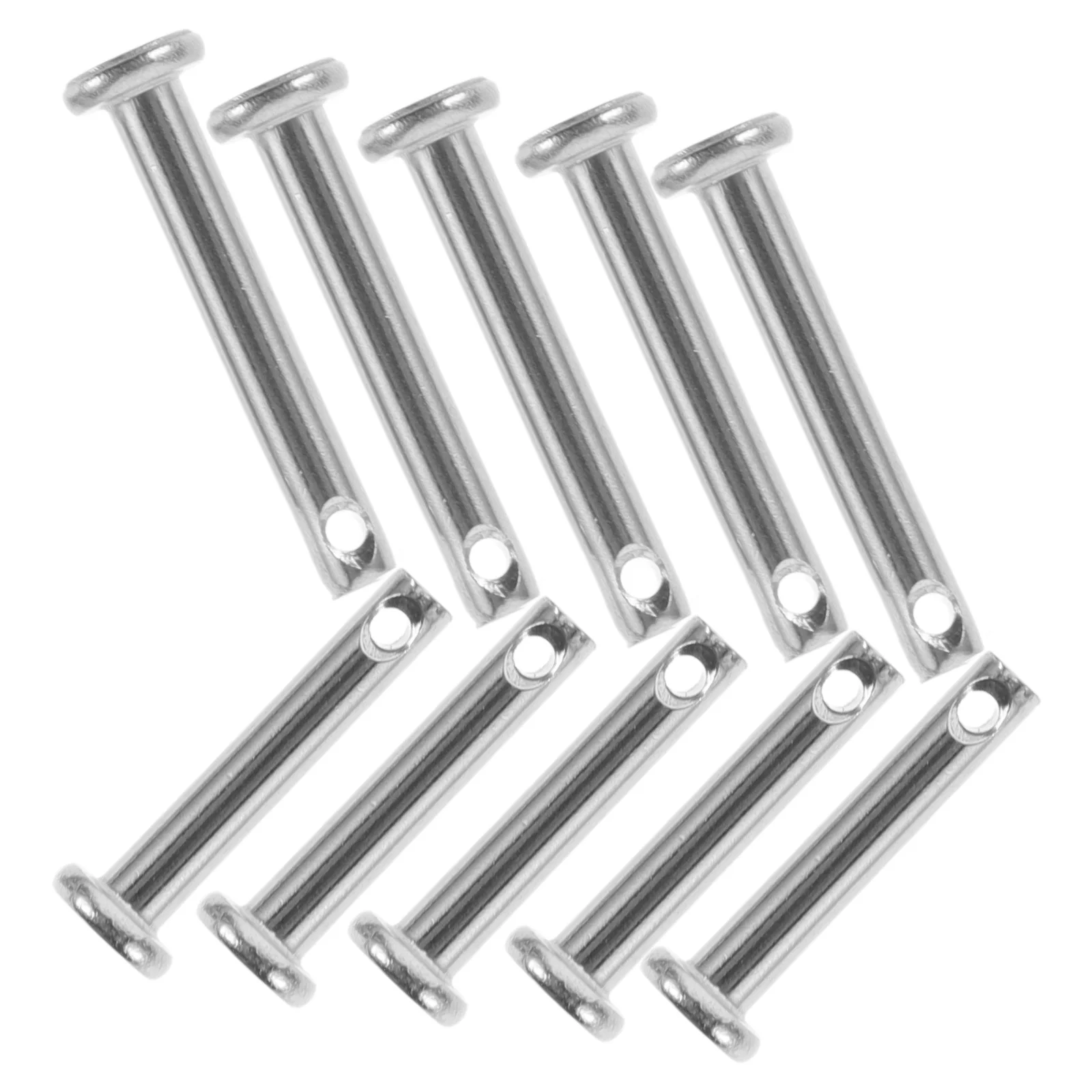 

10pcs Stainless Steel Flat Head with Hole Clevis Pin Shaft Retainer Square Machine Silver Locking Scaffold Hardware Latches