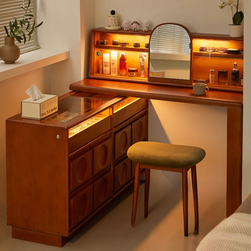 

Простые туалетные столики для спальни, коричневые складные скандинавские компактные уникальные комоды для взрослых, стеклянная мебель Penteadeira