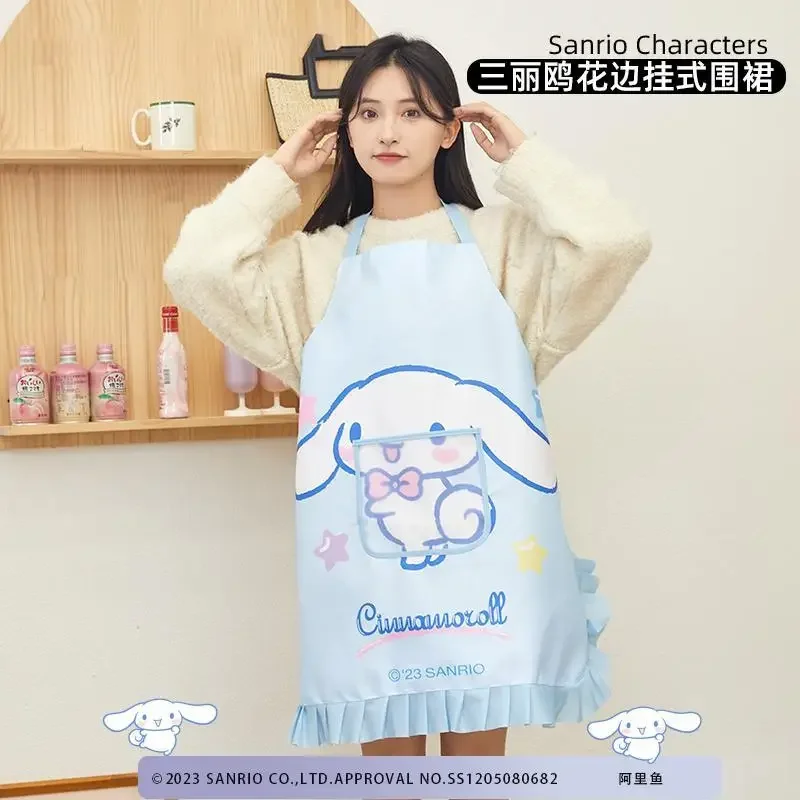 

Kawaii Sanrio cartoon high-looking cinnamon roll kitchen waterproof and oil-proof apron anime girl heart cute cafe work clothes