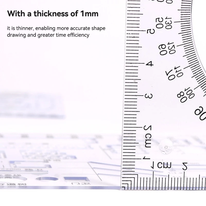 قالب مسطرة قياس مسطرة بيضاوية دائرية 1 مللي متر-51 مللي متر تصميم رسم منزلي متين أثاث مهندس معماري قالب صياغة حاكم #6