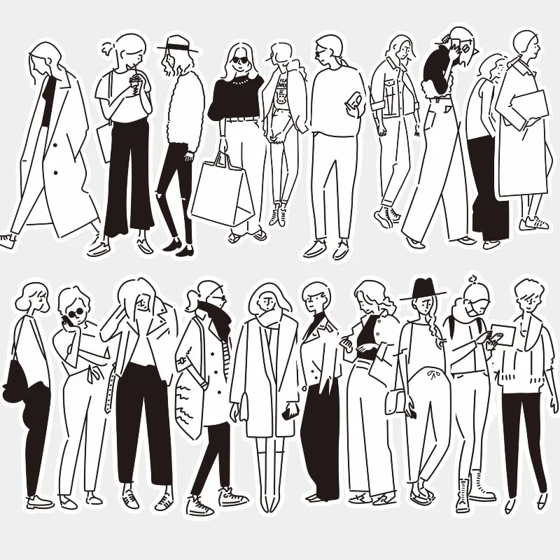 63 Stück Cartoon Persönlichkeit Charakter kreative Graffiti Dekoration Aufkleber