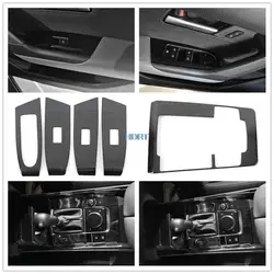 Car Styling Gear Shift Window Control Panel Air Vent Outlet Rear Water Cup Balck Interior Sticker For Mazda CX-50 CX50 2023 +