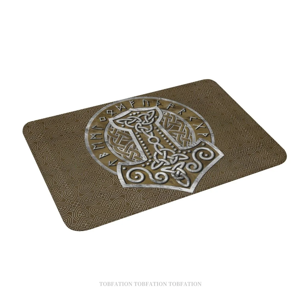 Bathroom Mat Mjolnir The Hammer Viking Doormat Kitchen Carpet Outdoor Rug Home Decoration