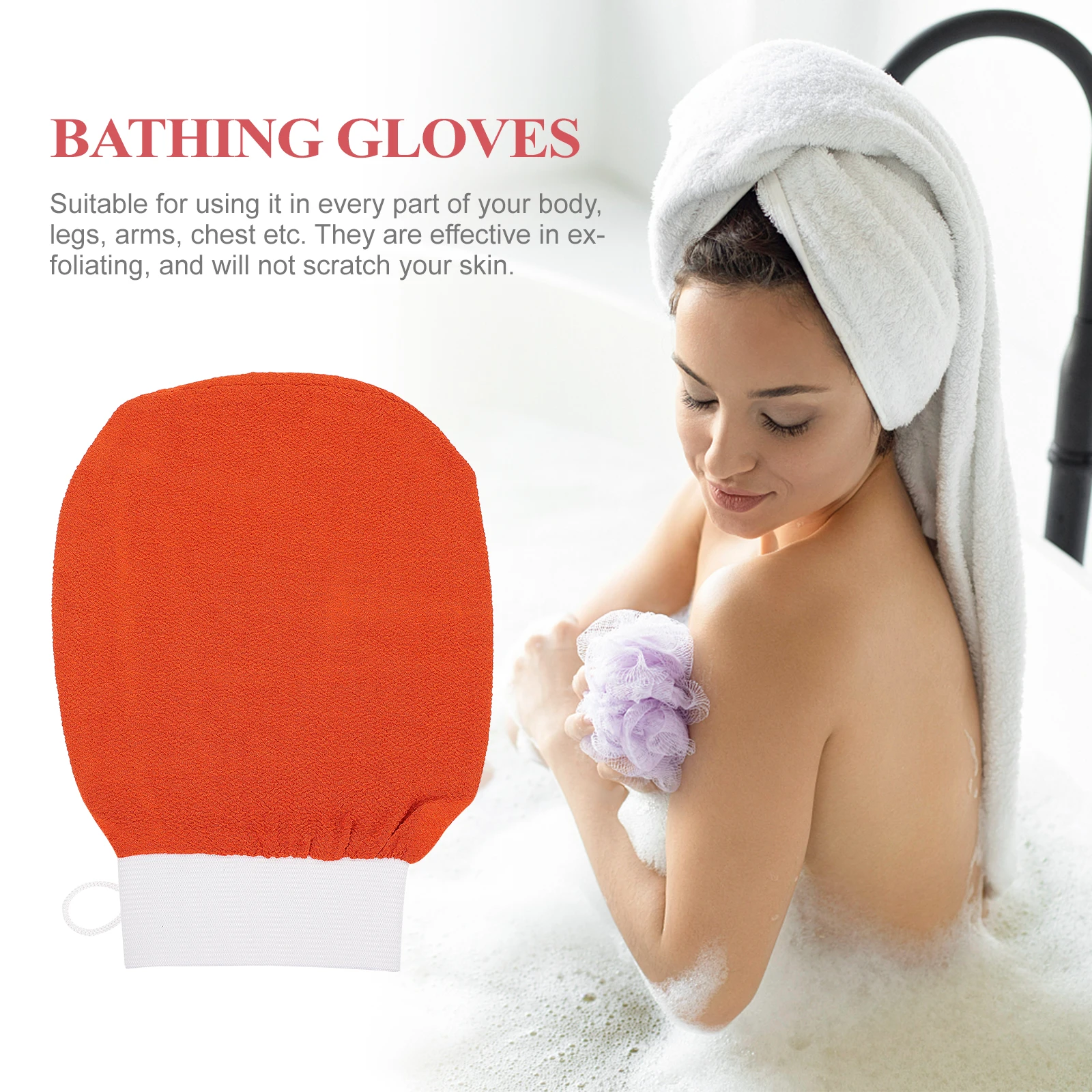 2 قطعة قفازات الاستحمام التقشير فرشاة الجسم قفازات فعالة تنظيف العناية بالبشرة الاسترخاء مناسبة للذراعين الساقين الصدر الخلفي #2