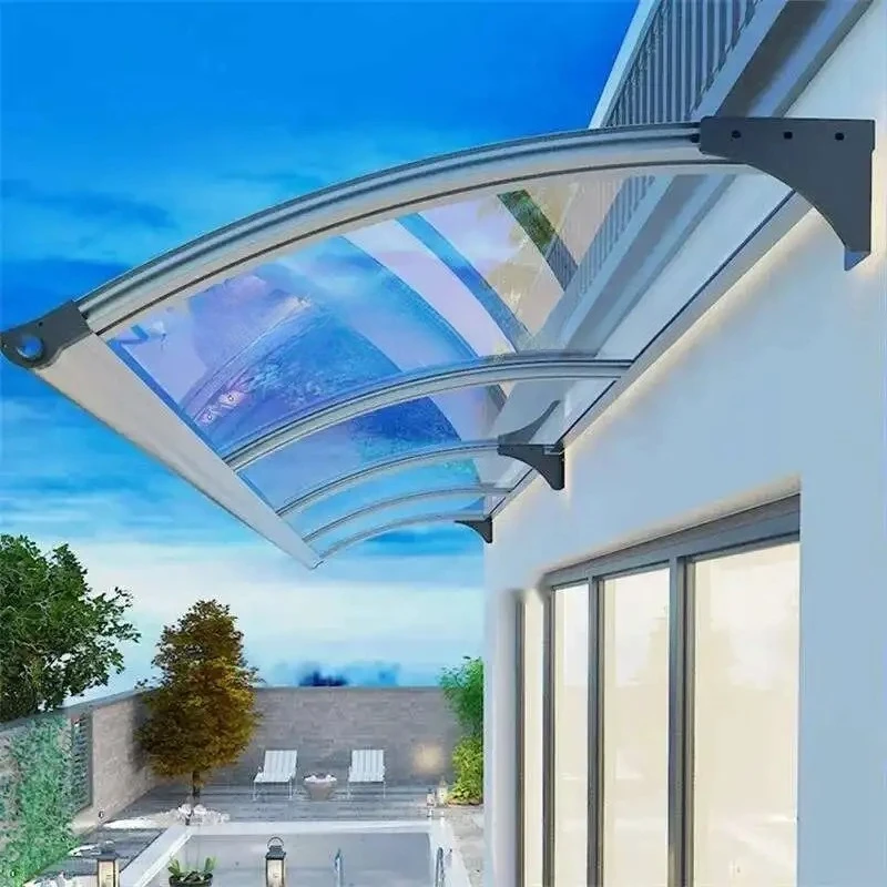 Rainproof Gazebos Front Door Canopy Sun Shelter Aluminum Alloy Rain Awning with Sink Villa Balcony Eaves Home Outdoor Courtyard