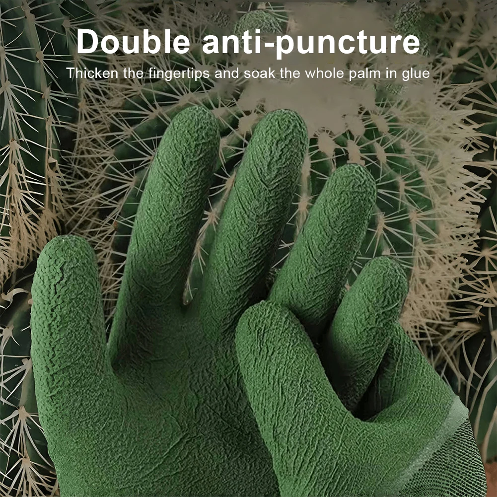 قفازات البستنة قفازات حماية مقاومة للشوكة قفازات حديقة قابلة للتنفس مقاومة للماء للصبار الوردي والتوت الأسود للنساء/الرجال