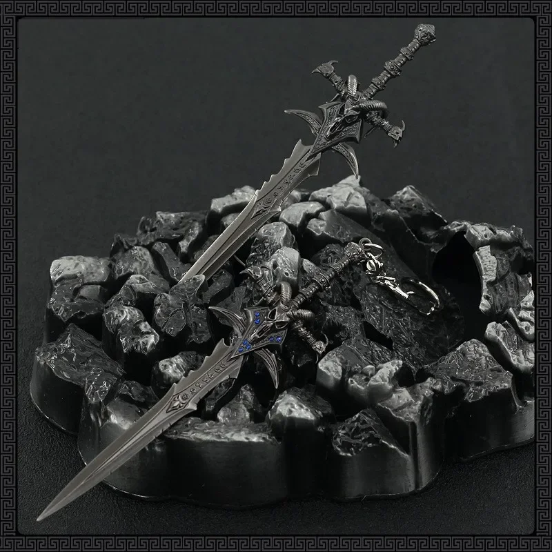 World Of Warcraft 14cm Lich King Frostmourne Various Alloy Sword Game Keychain Weapon Katana Model Replica gift Toy For Kids