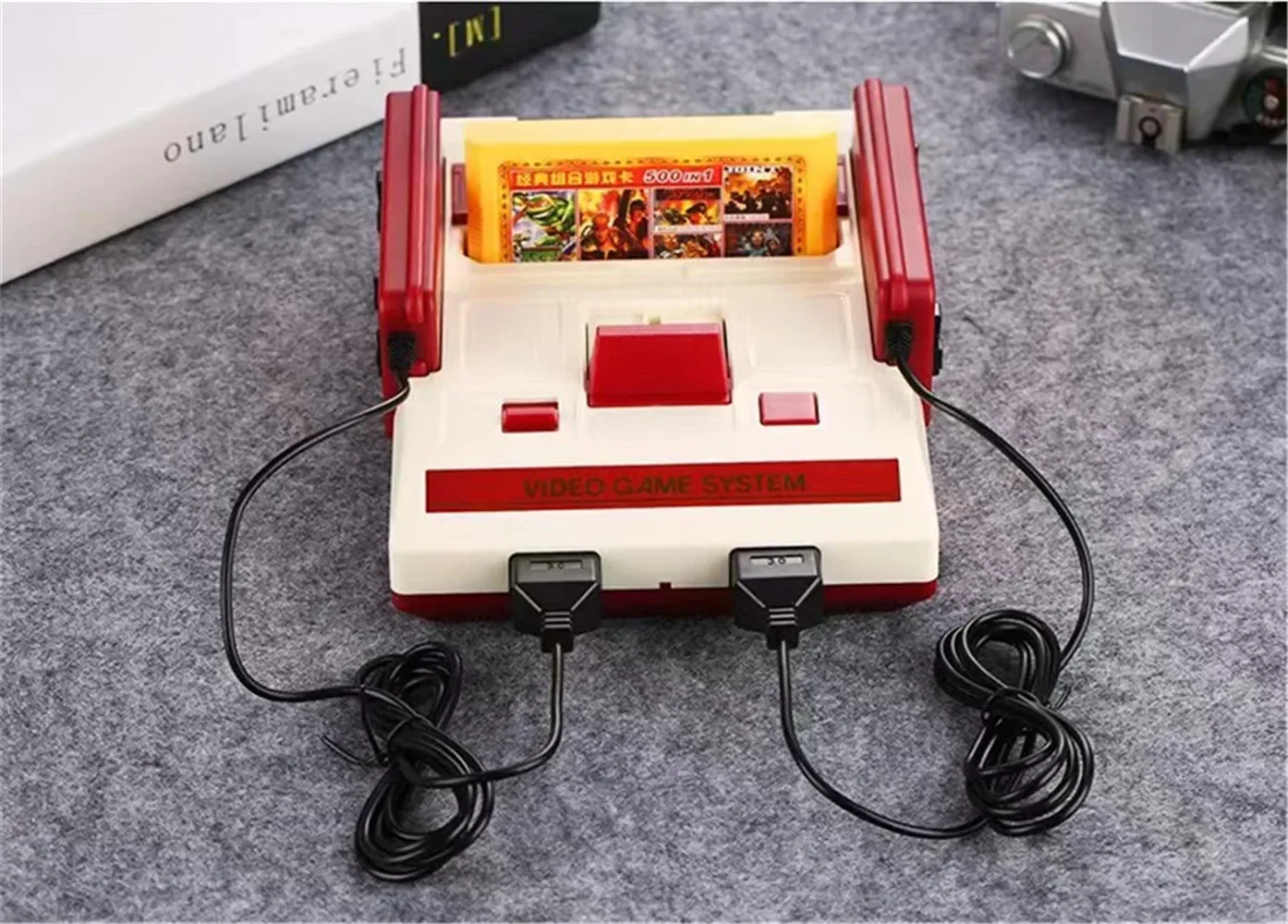HOT 8bit C-56 Retro AV/HDMI output TV Video Game Console for FC Built-in 121 Games with 2 Gamepads support yellow game cartridge