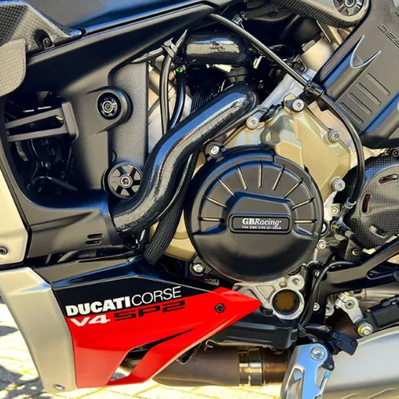 GBRacing ل DUCATI V4S Streetfighter مجموعة غطاء المحرك 2020-2022 V4S Streetfighter المولد غطاء Streetfighter غطاء القابض