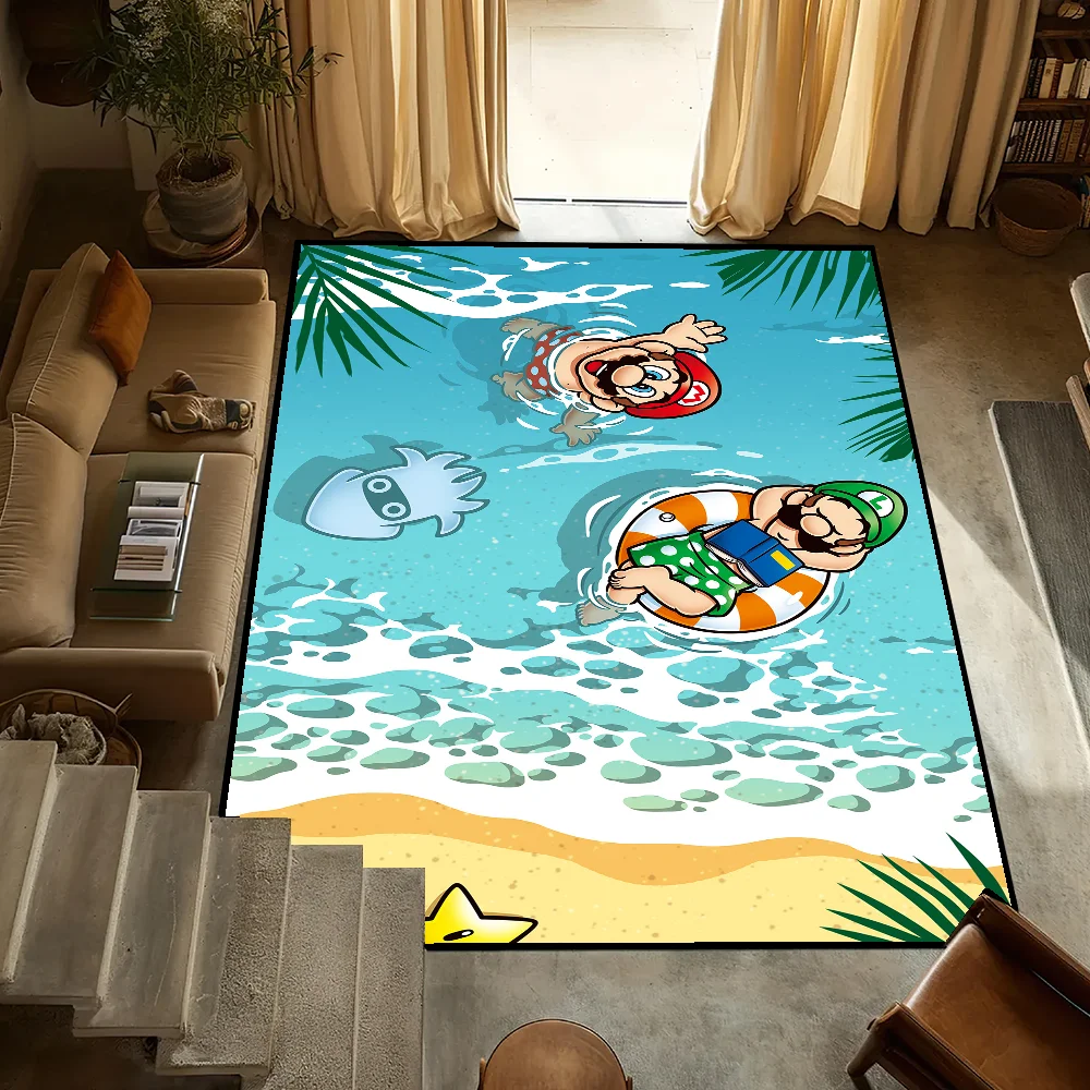 

Маленький ковер с рисунком Super Marios Bros, прикроватный ковер, кухонная ванна, гостиная, дом, спальня, напольный коврик, коврик, украшение