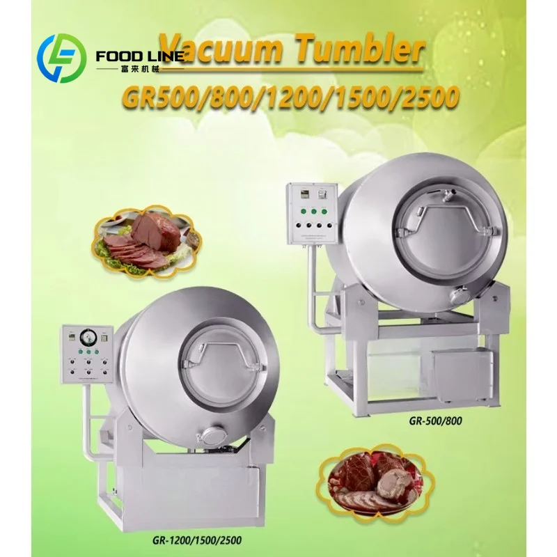 Customized vacuum meat tumbler meat massager 500L 800L stainless steel for chicken meat massage marinating food workshop