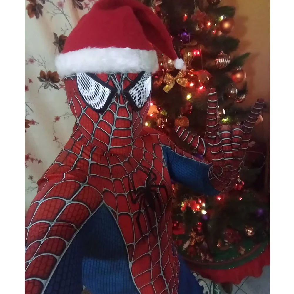 

Fantasy Sam Raimi Spiderman Cosplay Spiderman Costume Zentai Suits Spandex Superhero Bodysuit Spidey Boy Halloween Costume Adult