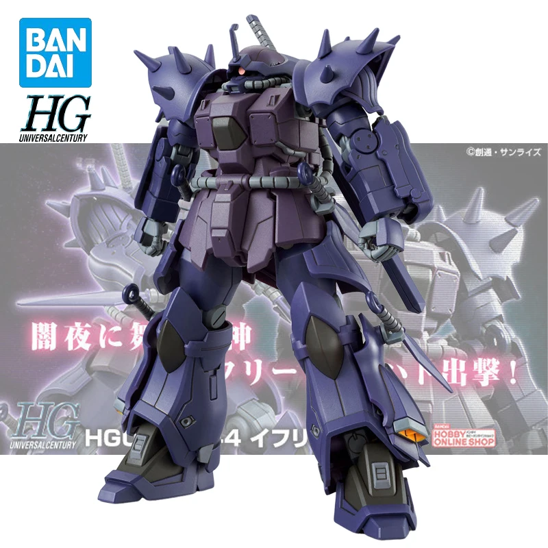 

Original Bandai HG High Grade Universal Century MS-08TX/N Ifrit Night Fighter Assembly Figure Collectible Model Ornament Gifts