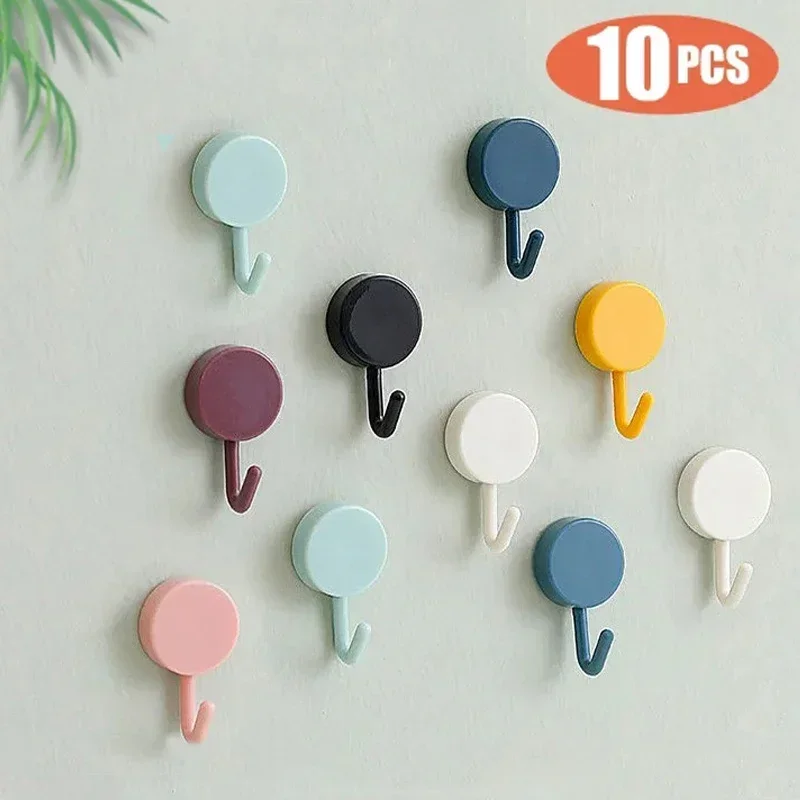 5PCS Self-adhesive Hook Lovely Sticky Hook Strong Hook Kitchen Not Easy To Fall Off Household Storage And Collection Utensils