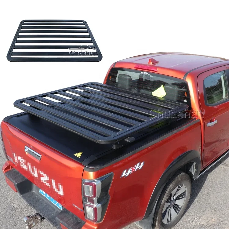 Aluminum flat luggage carrier car roof rack platforms roof rack for Hilux Vigo Revo D-Max Ranger Navara Triton