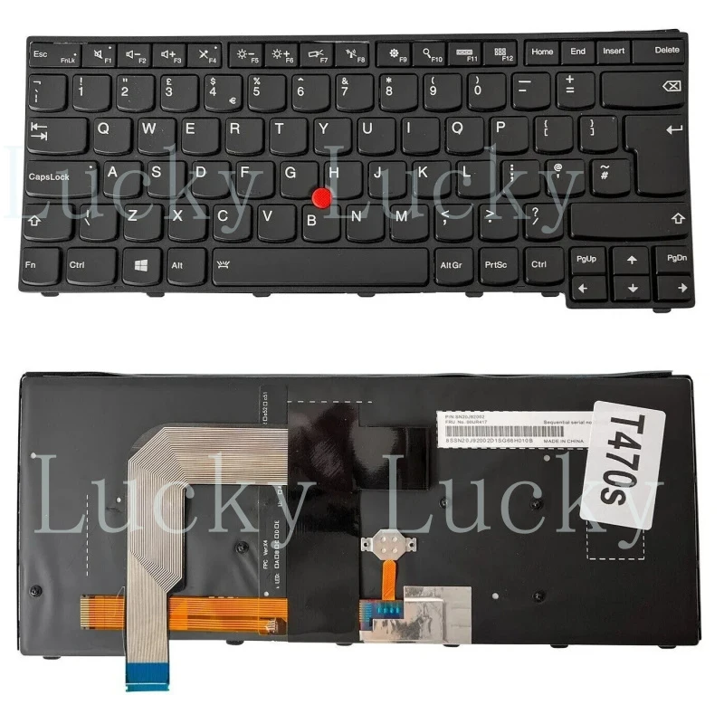 

Клавиатура для Lenovo ThinkPad T460s/p T470s/p, UK-раскладка, FRU 01EP471, с подсветкой