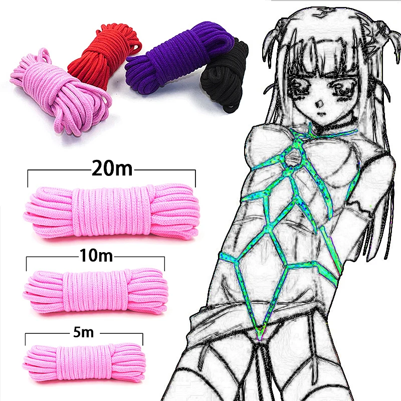 

Silk Bound Cotton Rope Couple Sexy Game Bdsm Slave Body Bound Role-Playing Shibari Fetishism Flirting Pornographic Products