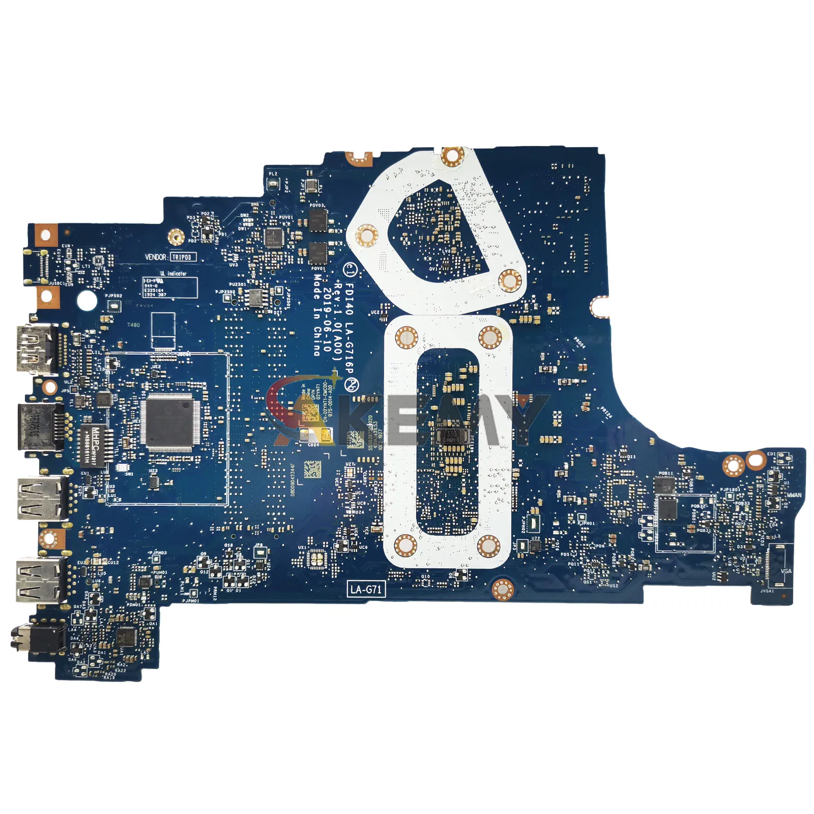 Placa base para portátil Dell Inspiron 3490 3590 5494 LA-G716P con CPU i5 i7 de 10. a generación V2G GPU P43V7 100% completamente probada