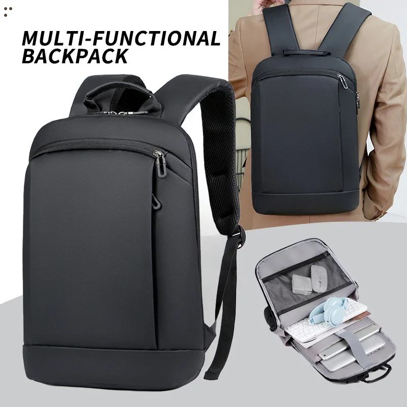 Casual Business Backpack Laptop Bag Multi-layer storage backpack for daily commuting Fashionable lightweight travel backpack