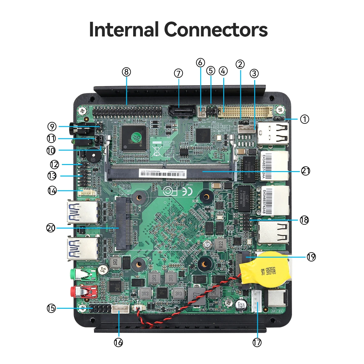 XCY 팬리스 미니 PC 셀러론 J4105 N4000 DDR4 M.2 SSD RS232/485 2x LAN GPIO mPCIE 4G LTE SIM 8x USB LVDS HDMI TPM 2.0 윈도우 11 썸네일 5