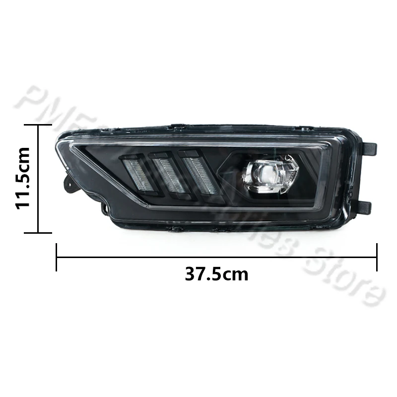 DRL Daytime Running Light Driving Fog Lamp Turn Signal LIght With Line White Yellow Blue For Volkswagen VW Amarok 2016-2020