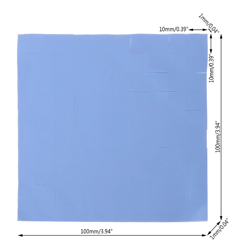 Cuscinetto termico 20CB Cuscinetto termico in silicone 100x100mm con spessore 1 mm Cuscinetto raffreddamento del calore