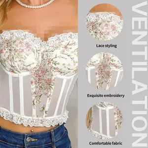 Beyaz Seksi Dantel Örgü, Balık Kemik, İşlemeli Sutyen, Üst, Elbise, Kadın, Sarılmış Göğüs, Çiçek Göğüs aralığındaki en iyi 10 satış-no. 9