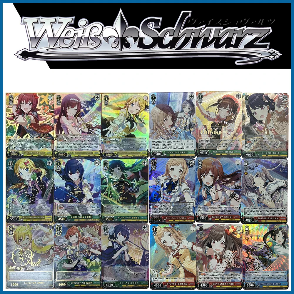 

9PC/Set anime Weiss Schwarz DIY ACG Yuzuriha Inori Yuuki Asuna Misaka Mikoto Boy Games Toys Christmas Birthday Gifts