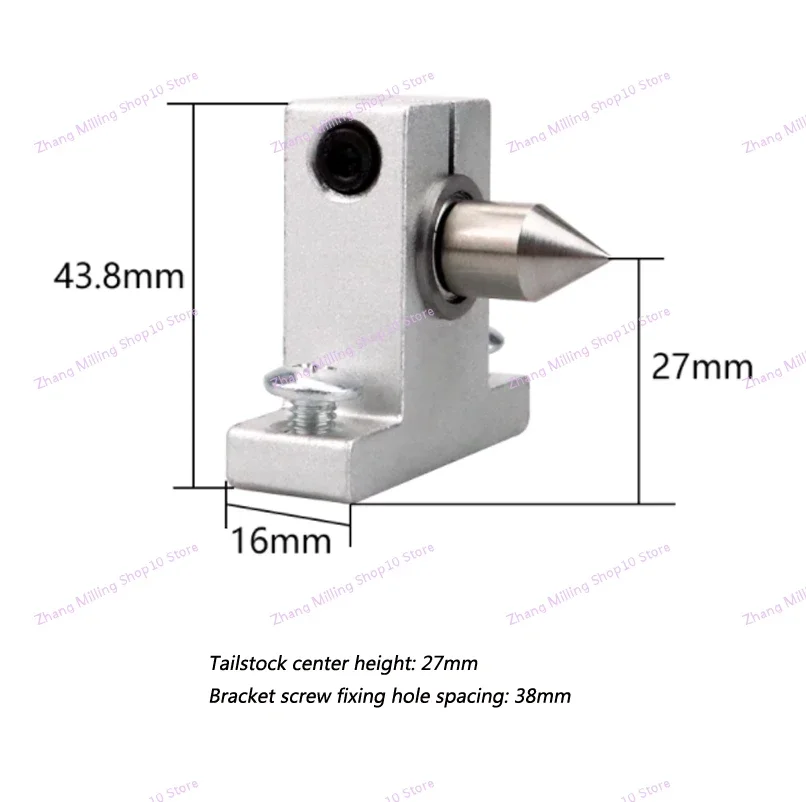 Retractable Tailstock Top Woodworking Lathe Rotary Thimble Tailstock DIY Bead Machine Rotary Thimble