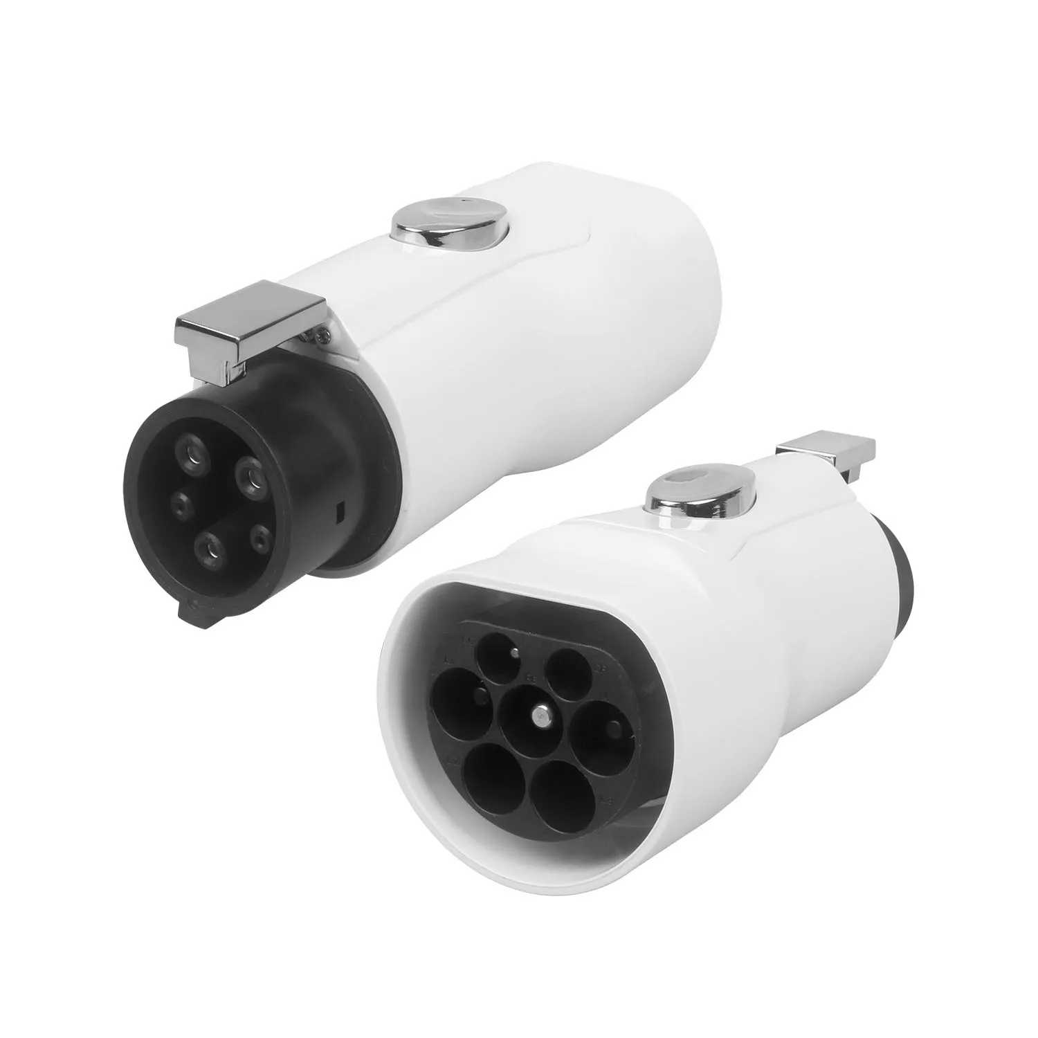 32A 220V 7KW Type 2 to J1772 Adapter, European EV Charger Plug to USA J1772 Socket Converter, Compatible with Most Electric Cars