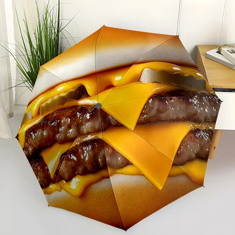 Modern Automatic Folding Umbrella - Compact 8-rib Design, Durable for Outdoor Daily Use, A Perfect Gift