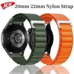 20mm 22mm Nylon Alpine Strap for Samsung Watch 7 6 5 Classic Bracelet Wristband for Huawei Watch 5/4/GT6-5 Pro 46mm Amazfit  GTR
