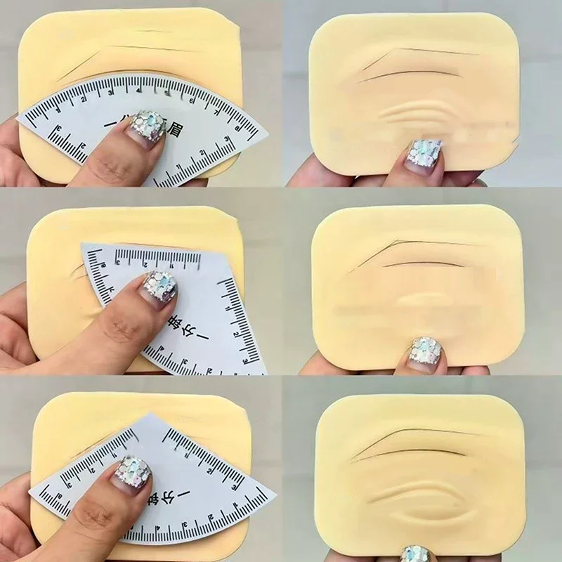 Disegno rapido Sopracciglio Design Righello Microblading Strumento di mappatura Modellatura Trucco permanente Guida al disegno Righello Riutilizzo di forniture per tatuaggi